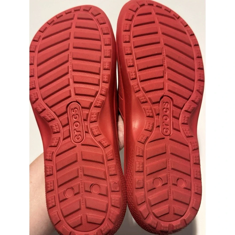 Crocs Slides Red Mens 9 Womens 11